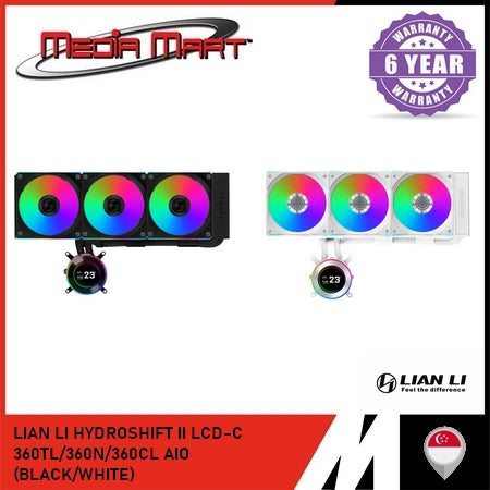 LIAN LI HYDROSHIFT II LCD-C 360CL/360TL/360N AIO (BLACK/WHITE)