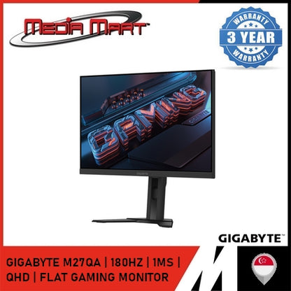 GIGABYTE M27QA | 180HZ | 1MS | QHD | FLAT GAMING MONITOR
