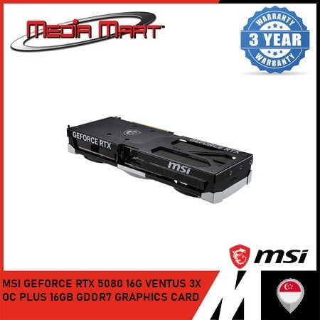 MSI GEFORCE RTX 5080 16G VENTUS 3X OC PLUS 16GB GDDR7 GRAPHICS CARD