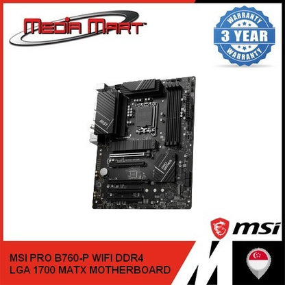 MSI PRO B760-P WIFI DDR4 LGA 1700 ATX MOTHERBOARD