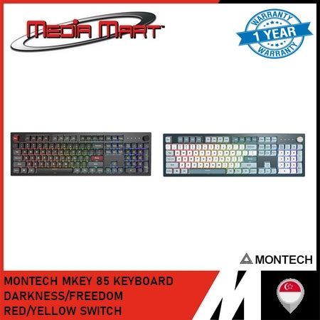 MONTECH MKEY 85 KEYBOARD DARKNESS/FREEDOM RED/YELLOW SWITCH