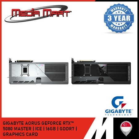 GIGABYTE AORUS GEFORCE RTX 5080 MASTER | ICE | 16GB | GDDR7 | GRAPHICS CARD