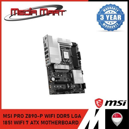 MSI PRO Z890-P WIFI DDR5 LGA 1851 WIFI 7 ATX MOTHERBOARD