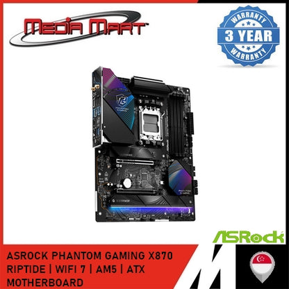 ASROCK PHANTOM GAMING X870 RIPTIDE | WIFI 7 | AM5 | ATX MOTHERBOARD