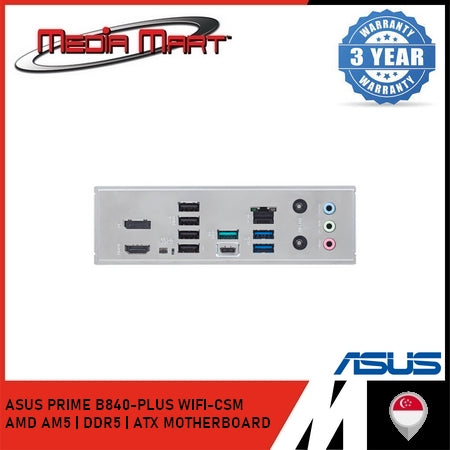 ASUS PRIME B840-PLUS WIFI-CSM AMD AM5 | DDR5 | ATX MOTHERBOARD