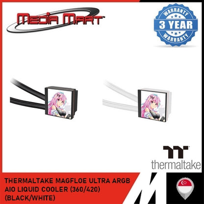 THERMALTAKE MAGFLOE ULTRA ARGB AIO LIQUID COOLER (360/420) (BLACK/SNOW)
