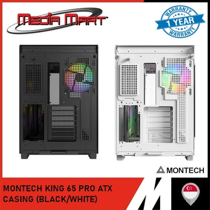 MONTECH KING 65 PRO ATX CASING (BLACK/WHITE)