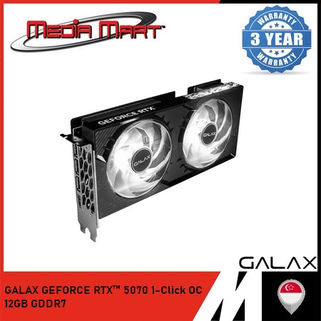 GALAX NVIDIA GEFORCE RTX™ 5070 1-CLICK OC 12GB GDDR7 192-BIT DP2.1B*/HDMI2.1B/DLSS 4