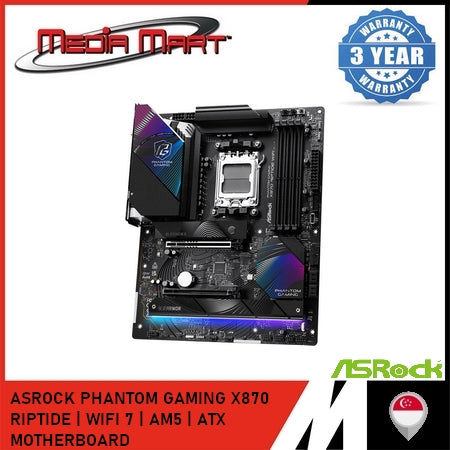 ASROCK PHANTOM GAMING X870 RIPTIDE | WIFI 7 | AM5 | ATX MOTHERBOARD