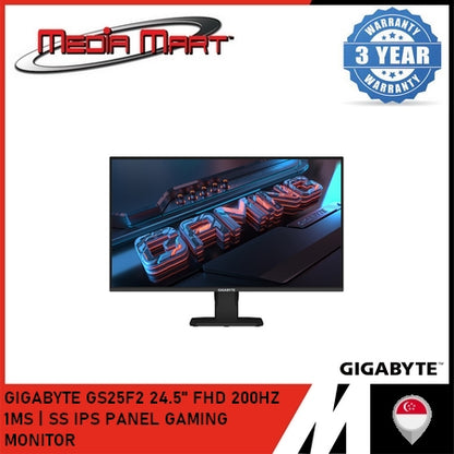 GIGABYTE GS25F2 24.5" 200HZ FHD IPS 1MS GAMING MONITOR