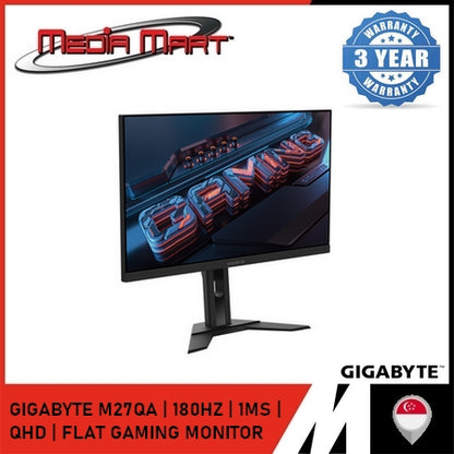 GIGABYTE M27QA | 180HZ | 1MS | QHD | FLAT GAMING MONITOR