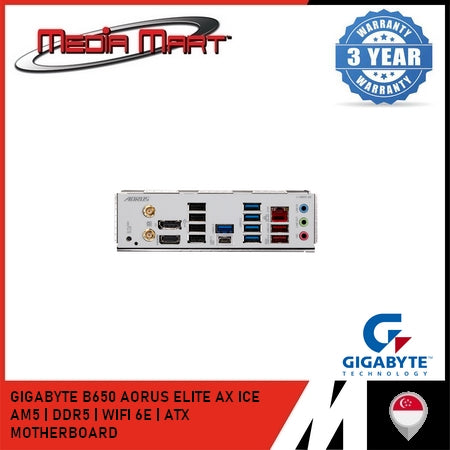 GIGABYTE B650 AORUS ELITE AX ICE AM5 DDR5 ATX MOTHERBOARD