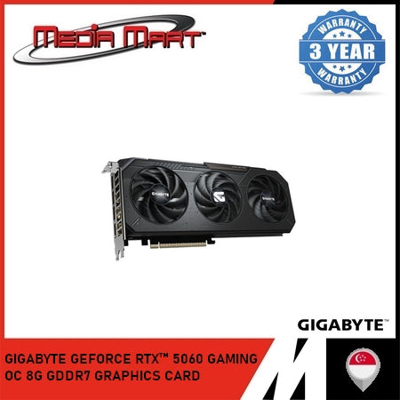 GIGABYTE GEFORCE RTX 5060 GAMING OC 8G GDDR7 GRAPHICS CARD