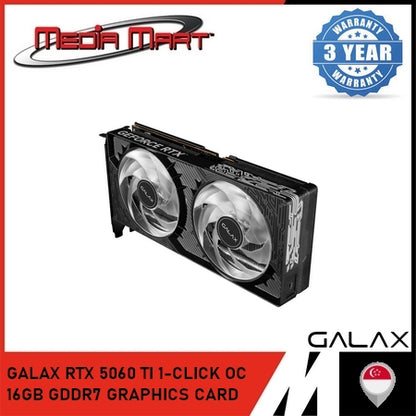 GALAX RTX 5060 TI 1-CLICK OC 16GB GDDR7 GRAPHICS CARD