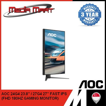 AOC 24G4 24" FHD FAST  IPS FLATSCREEN 180HZ GAMING MONITOR