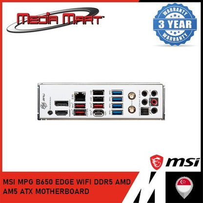 MSI MPG B650 EDGE WIFI DDR5 AMD AM5 ATX MOTHERBOARD