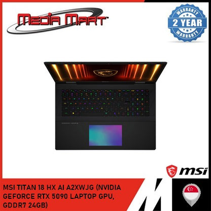 MSI TITAN 18 HX AI A2XWJG (NVIDIA GEFORCE RTX 5090 LAPTOP GPU,  GDDR7 24GB)