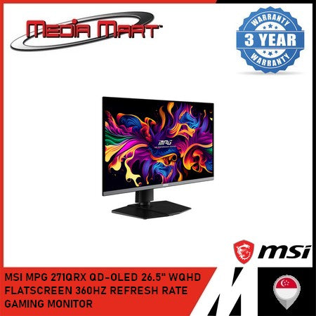 MSI MPG 271QRX QD-OLED 26.5" WQHD  FLATSCREEN 360HZ REFRESH RATE GAMING MONITOR