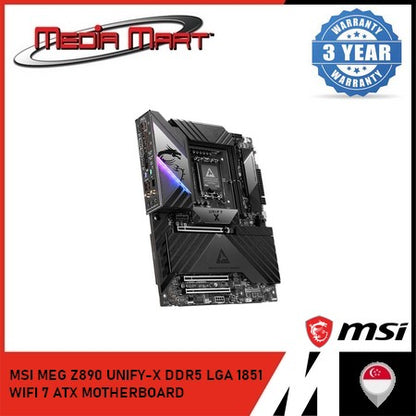 MSI MEG Z890 UNIFY-X DDR5 LGA 1851 WIFI 7 ATX MOTHERBOARD