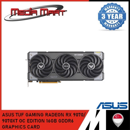 ASUS TUF GAMING RADEON RX 9070/ 9070XT OC EDITION 16GB GDDR6 GRAPHICS CARD