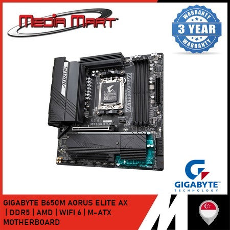 GIGABYTE B650M AORUS ELITE AX AM5 DDR5 M-ATX MOTHERBOARD
