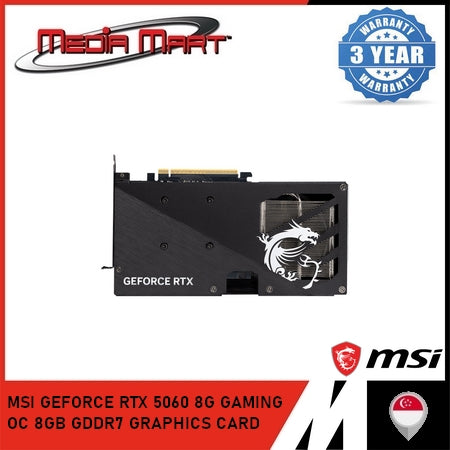 MSI GEFORCE RTX 5060 8G GAMING OC 8GB GDDR7 GRAPHICS CARD