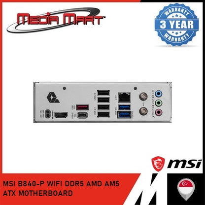 MSI B840-P WIFI DDR5 AMD AM5 ATX MOTHERBOARD