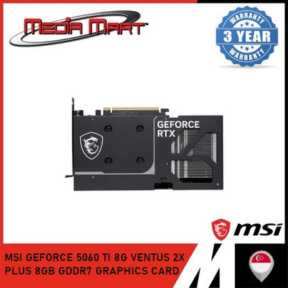 MSI GEFORCE 5060 TI 8G VENTUS 2X PLUS 8GB GDDR7 GRAPHICS CARD