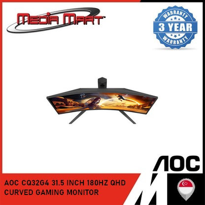 AOC CQ32G4 31.5 INCH 180HZ QHD CURVED GAMING MONITOR