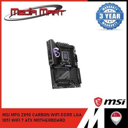 MSI MPG Z890 CARBON WIFI DDR5 LGA 1851 WIFI 7 ATX MOTHERBOARD