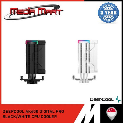 DEEPCOOL AK400 DIGITAL PRO BLACK/WHITE CPU COOLER