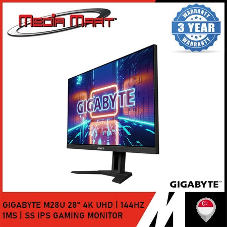 GIGABYTE M28U 28" UHD 4K 144HZ SS IPS PANEL GAMING MONITOR
