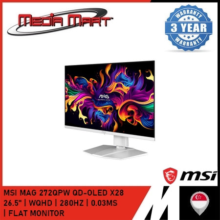 MSI MAG 272QPW QD-OLED X28 26.5" | WQHD | 0.03MS | FLAT MONITOR