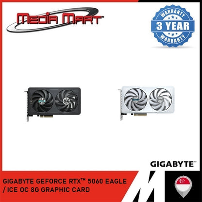 GIGABYTE GEFORCE RTX 5060 EAGLE / ICE OC 8G GDDR7 GRAPHIC CARD