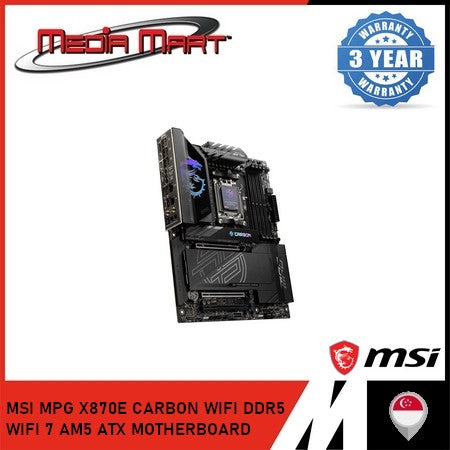 MSI MPG X870E CARBON WIFI DDR5 WIFI 7 AM5 ATX MOTHERBOARD