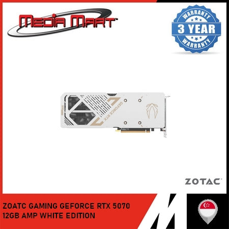 ZOTAC GAMING RTX 5070 AMP WHITE 12GB GRAPHIC CARD