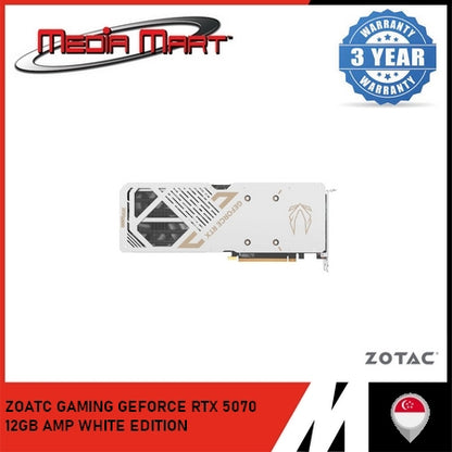 ZOTAC GAMING RTX 5070 AMP WHITE 12GB GRAPHIC CARD