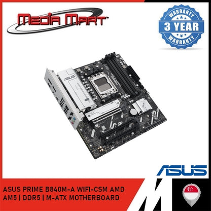 ASUS PRIME B840M-A WIFI-CSM AMD AM5 | DDR5 | M-ATX MOTHERBOARD