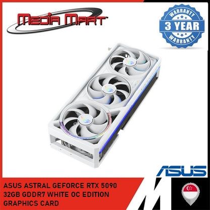 ASUS ROG ASTRAL GEFORCE RTX 5090 32GB GDDR7 WHITE OC EDITION GRAPHICS CARD
