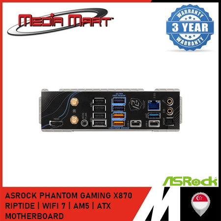 ASROCK PHANTOM GAMING X870 RIPTIDE | WIFI 7 | AM5 | ATX MOTHERBOARD