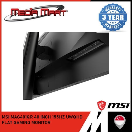 MSI MAG401QR 40 INCH 155HZ UWQHD FLAT GAMING MONITOR