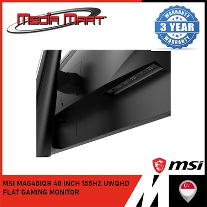 MSI MAG401QR 40 INCH 155HZ UWQHD FLAT GAMING MONITOR