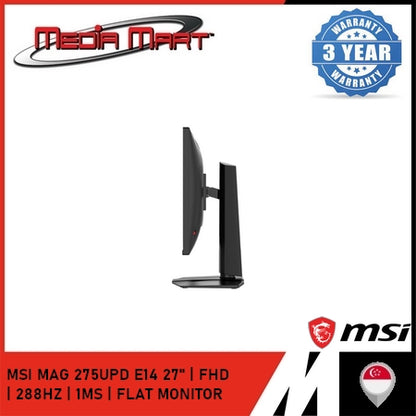 MSI MAG 275UPD E14 27" | UHD | 288HZ | 1MS | FLAT MONITOR