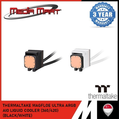 THERMALTAKE MAGFLOE ULTRA ARGB AIO LIQUID COOLER (360/420) (BLACK/SNOW)