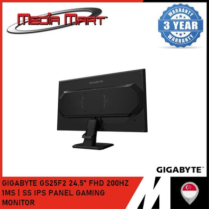 GIGABYTE GS25F2 24.5'' FHD | 200HZ | SS IPS PANEL | 1MS GAMING MONITOR