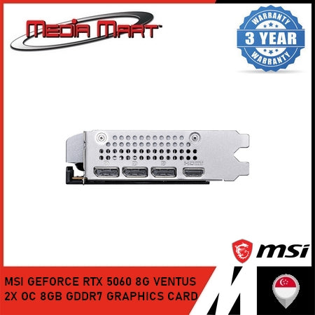 MSI GEFORCE RTX 5060 8G VENTUS 2X OC 8GB GDDR7 GRAPHICS CARD