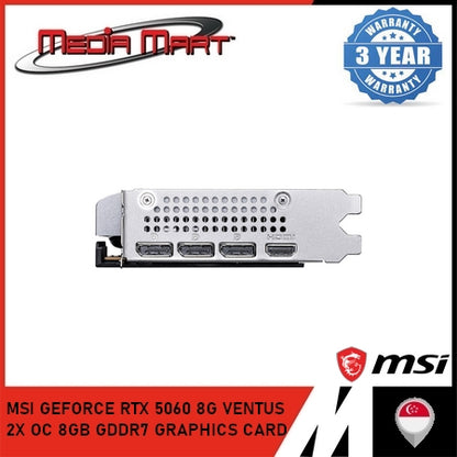 MSI GEFORCE RTX 5060 8G VENTUS 2X OC 8GB GDDR7 GRAPHICS CARD