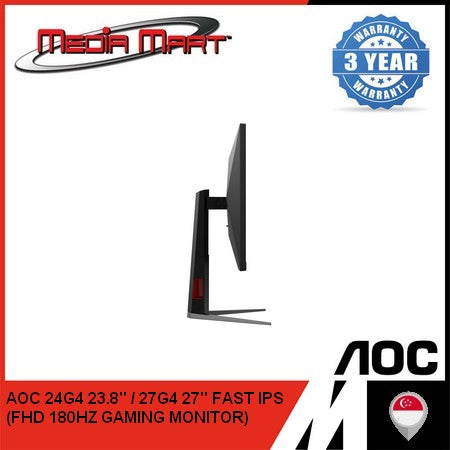 AOC 24G4 24" FHD FAST  IPS FLATSCREEN 180HZ GAMING MONITOR