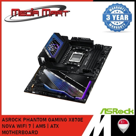 ASROCK PHANTOM GAMING X870E NOVA WIFI 7 | AM5 | ATX MOTHERBOARD