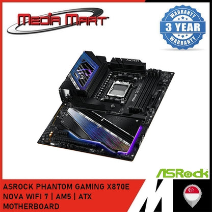 ASROCK PHANTOM GAMING X870E NOVA WIFI 7 | AM5 | ATX MOTHERBOARD